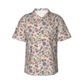thumbnail image 1 of Susaid Paisley Flowers Print Short Sleeve Shirts Button Down Casual Shirts Summer Beach Aloha Button Down Short Sleeve for Men ,3X-Large, 1 of 7