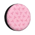 thumbnail image 1 of Susaid Pink Bows Print Water Proof Spare Tire Cover Wheel Tire Dust-proof Cover Fit Trailer, RV, SUV and Many Vehicle-14 inch, 1 of 6