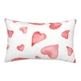 thumbnail image 1 of Susaid Pink Hearts Print Pillowcases Multiple Size, Pillow Cover Super Soft Envelope Closure Standard Pillow Case-16"x24", 1 of 6