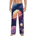 thumbnail image 1 of Susaid Planet Pastel Galaxy Print Mens Pajama Pants Set Sleep & Lounge Pants, PJ Bottoms with Pockets and Button Fly-3X-Large, 1 of 6