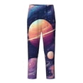 thumbnail image 1 of Susaid Planet Pastel Galaxy Print Soft Teen Sleep Pants, Long Pajama Bottoms with Two Pockets and Elastic Waist, Designed for Ages 5-16-Medium, 1 of 6