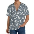 thumbnail image 1 of Susaid Poodle Dog Print Men's Polo Shirts Button Down Short Sleeve Casual Summer Beach Vintage Shirts for Men-XX-Large, 1 of 5