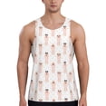 thumbnail image 1 of Susaid Poodle Dog Print Men's Sleeveless Workout Running Tank Top Dry Fit Athletic Gym Sports Swim Beach Muscle Bodybuilding Shirts-4X-Large, 1 of 7