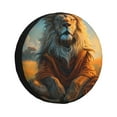 thumbnail image 1 of Susaid Prairie Meditating Lion Print Tire Covers,Waterproof Anti-UV Snow Sun Rain Tire Covers for RV,Truck, SUV, Trailer, Camper-17 inch, 1 of 6
