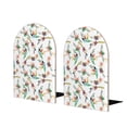 thumbnail image 1 of Susaid Pretty Floral With Leaves Print Wooden Bookends Decorative Book Ends for Shelves Heavy Books Holder Organizer Non-Slip Desk Book End for Kids Room Office School 1 Pairs, 1 of 8
