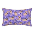 thumbnail image 1 of Susaid Pugs and Flowers Print Pillowcases Multiple Size, Pillow Cover Super Soft Envelope Closure Standard Pillow Case-20"x30", 1 of 6