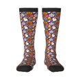 thumbnail image 1 of Susaid Pumpkin And Flying Bat1 Print Thermal Winter Socks for Men and Women, Warm Crew Hiking Socks, for Boots and Outdoor Activities, 1 of 6