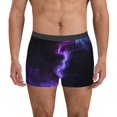 thumbnail image 1 of Susaid Purple And Blue Nebula Print Men's Mesh Boxer Briefs Cooling Breathable Sports Underwear Wide Waistband Boxer Briefs W/Fly-Medium, 1 of 5