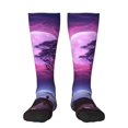 thumbnail image 1 of Susaid Purple Moon Tree Night Sky Print Thermal Winter Socks for Men and Women, Warm Crew Hiking Socks, for Boots and Outdoor Activities, 1 of 6
