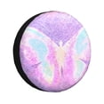 thumbnail image 1 of Susaid Purple Sparkling Butterfly Print Tire Covers,Waterproof Anti-UV Snow Sun Rain Tire Covers for RV,Truck, SUV, Trailer, Camper-17 inch, 1 of 6