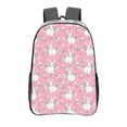 thumbnail image 1 of Susaid Rabbit And Flower Print Clear Backpack See Through Transparent Plastic Clear Bookbags for School, College, Stadium,Work, 1 of 7