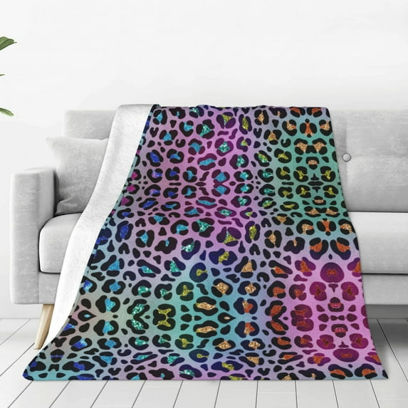 Susaid Rainbow Animal Skin Print Microfiber Cleaning Cloth, Multi-Functional Cleaning Towels, Highly Absorbent Cleaning Rags,Cleaning Cloths for Car Kitchen Home-50"x40"