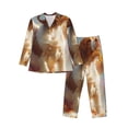 thumbnail image 1 of Susaid Rainbow English Cocker Spaniel Print Men's Long Sleeve Pajama Set, Two-Piece Button-Down Loungewear PJs Set, Comfortable Sleepwear for Relaxation-Small, 1 of 7