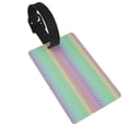 thumbnail image 1 of Susaid Rainbow Peacock Feathers Print Funny Luggage Tags Colorful Unique Travel Baggage Bag Tags Suitcase Identify Labels for Women Men, 1 of 7