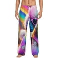 thumbnail image 1 of Susaid Rainbow Poodle Urban Street Print Mens Pajama Pants Set Sleep & Lounge Pants, PJ Bottoms with Pockets and Button Fly-3X-Large, 1 of 6
