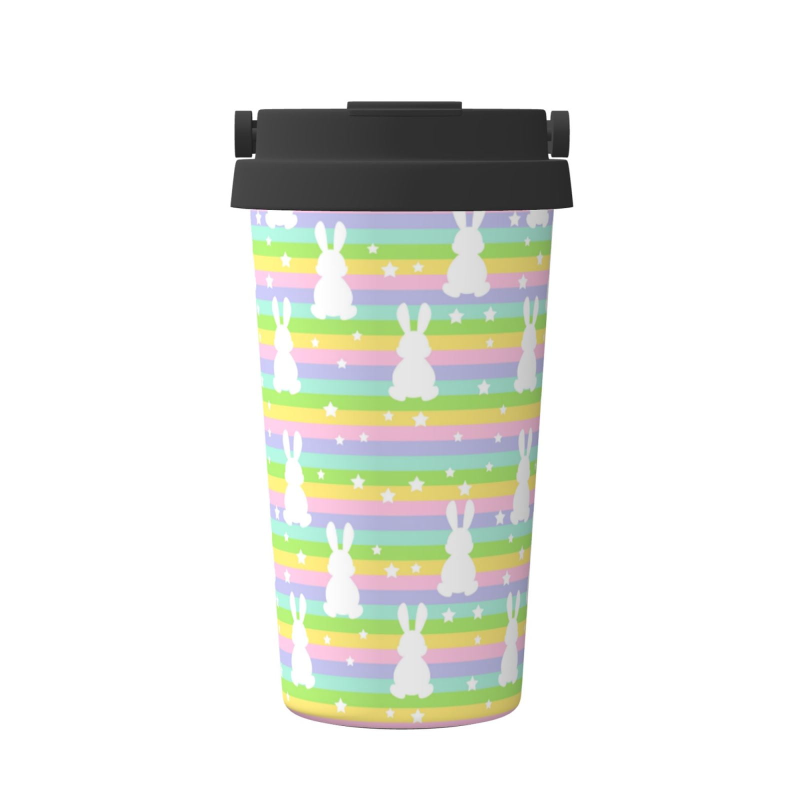 susaid-rainbow-rabbit-print-coffee-travel-mug-insulated-coffee-mug