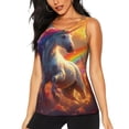 thumbnail image 1 of Susaid Rainbow Sunset Cloud White Horse Printed Racerback Workout Tank Tops for Women, Sleeveless Gym Shirts, Athletic Yoga Camisoles for Fitness-X-Large, 1 of 7