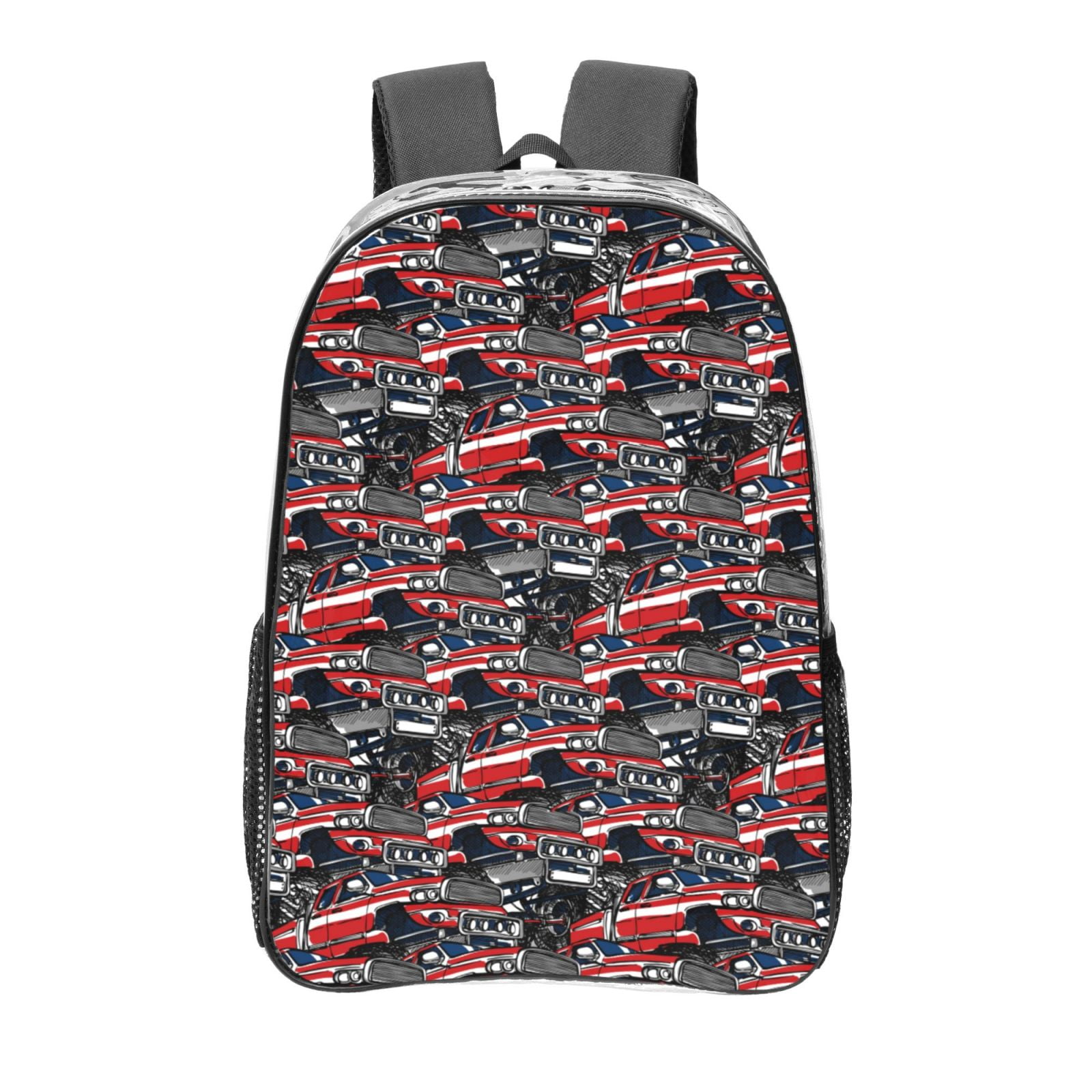 SARA NELL Cars Backpack For Boys, Steam Train School Book Bag