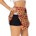 thumbnail image 1 of Susaid Red Cars Print Women's High Waisted Running Shorts Quick Dry Athletic Gym Track Workout Shorts Zip Pocket-Medium, 1 of 7