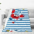 thumbnail image 1 of Susaid Red Funny Crab on Blue Stripe Print Microfiber Cleaning Cloth, Multi-Functional Cleaning Towels, Highly Absorbent Cleaning Rags,Cleaning Cloths for Car Kitchen Home-40"x30", 1 of 7