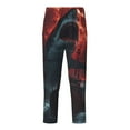 thumbnail image 1 of Susaid Red Moon Shark Sailboat Print Soft Teen Sleep Pants, Long Pajama Bottoms with Two Pockets and Elastic Waist, Designed for Ages 5-16-Medium, 1 of 6