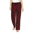 thumbnail image 1 of Susaid Red Skulls With Crossbones Print Women Relaxing Pajama Pants Comfy Pj Bottoms Soft Printed Lounge Pant with Pockets, Home Pants-X-Large, 1 of 6