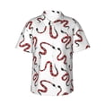 thumbnail image 1 of Susaid Red Snake Print Hawaiian Shirts for Men Women,Hawaiian Summer Short-Sleeve Casual Relaxed-Fit Button-Down,XX-Large, 1 of 7