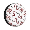 thumbnail image 1 of Susaid Red Snake Print Water Proof Spare Tire Cover Wheel Tire Dust-proof Cover Fit Trailer, RV, SUV and Many Vehicle-14 inch, 1 of 6