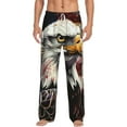 thumbnail image 1 of Susaid Retro American Eagle A Print Mens Pajama Pants Set Sleep & Lounge Pants, PJ Bottoms with Pockets and Button Fly-XX-Large, 1 of 6