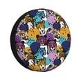 thumbnail image 1 of Susaid Retro Panther Print Tire Covers,Waterproof Anti-UV Snow Sun Rain Tire Covers for RV,Truck, SUV, Trailer, Camper-16 inch, 1 of 6