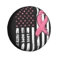 thumbnail image 1 of Susaid Ribbon Breast Cancer Awareness Print Water Proof Spare Tire Cover Wheel Tire Dust-proof Cover Fit Trailer, RV, SUV and Many Vehicle-15 inch, 1 of 6