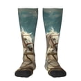 thumbnail image 1 of Susaid Roman Chariot Horse Race Print Thermal Winter Socks for Men and Women, Warm Crew Hiking Socks, for Boots and Outdoor Activities, 1 of 6