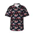 thumbnail image 1 of Susaid Rose Flowers Print Hawaiian Shirts for Men Women,Hawaiian Summer Short-Sleeve Casual Relaxed-Fit Button-Down,XX-Large, 1 of 7