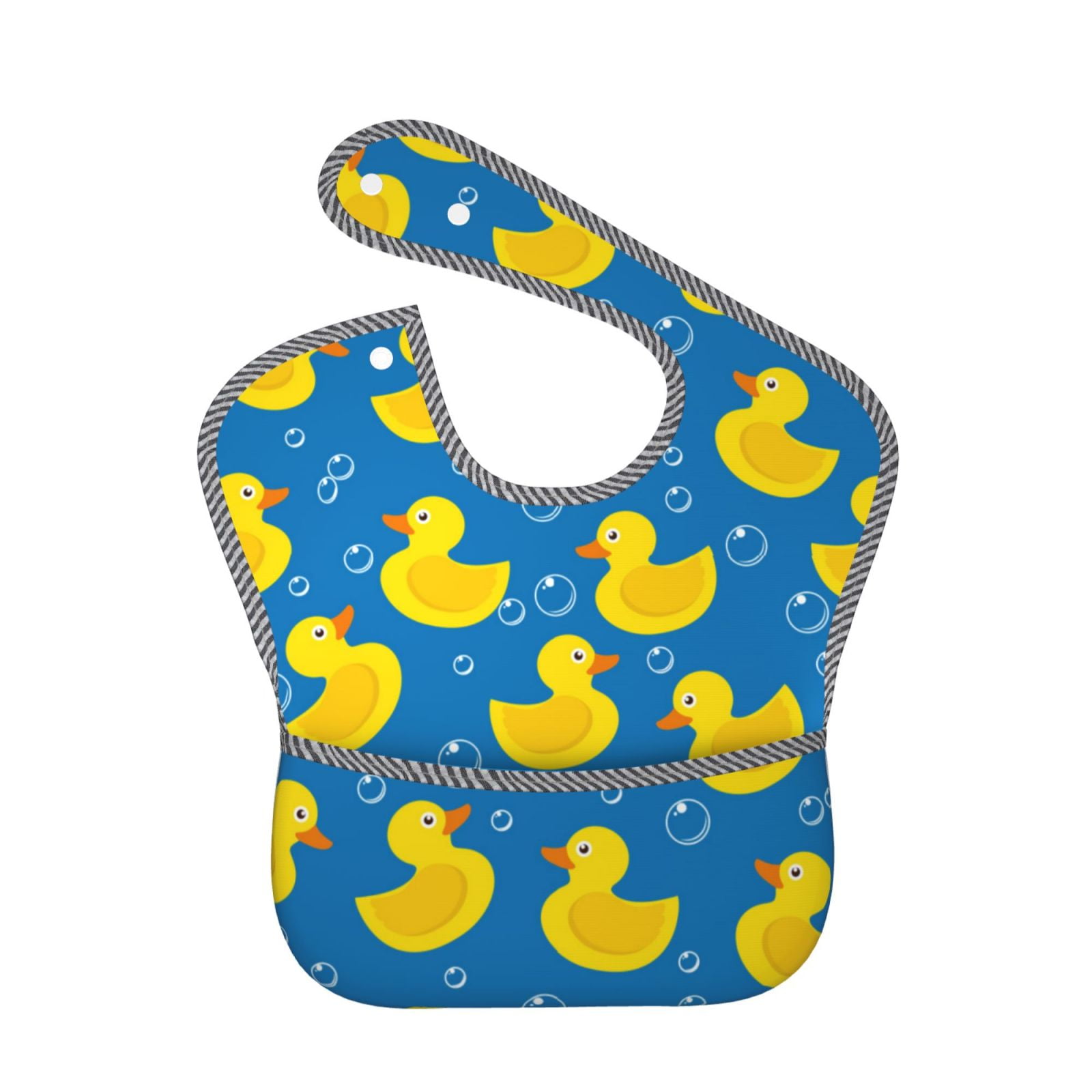 Soft Wool Baby Feeding Bib – Cute Duck Print Bib main image 1