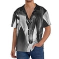 thumbnail image 1 of Susaid Running horses Print Men's Polo Shirts Button Down Short Sleeve Casual Summer Beach Vintage Shirts for Men-XX-Large, 1 of 5