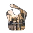 thumbnail image 1 of Susaid Rustic French Signpost Print Bibs for Babies Toddlers Adjustable Waterproof Free Soft Durable Bibs for eating with Large Pocket Food Catcher, 1 of 8