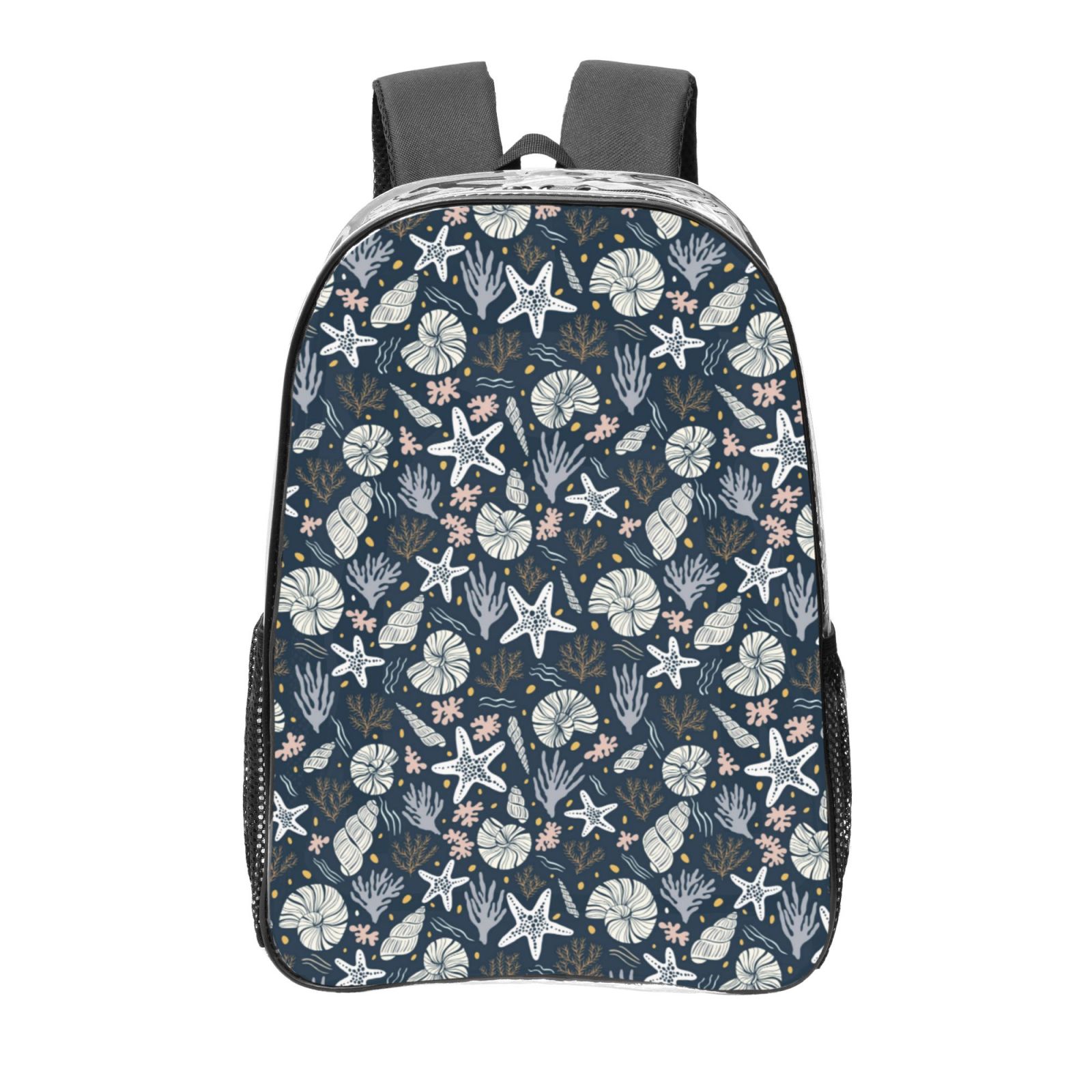 Susaid Sea Shells 1 Print Clear Backpack See Through Transparent ...
