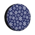 thumbnail image 1 of Susaid Snowflakes On Dark Blue Print Tire Covers,Waterproof Anti-UV Snow Sun Rain Tire Covers for RV,Truck, SUV, Trailer, Camper-15 inch, 1 of 6