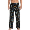 thumbnail image 1 of Susaid Space Rockets Print Mens Pajama Pants Set Sleep & Lounge Pants, PJ Bottoms with Pockets and Button Fly-Medium, 1 of 6