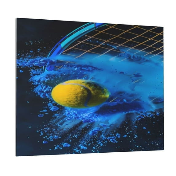 Susaid Sports Tennis Ball Pattern Canvas Wall Decor Poster Framed Artwork Decoration for Bedroom Home Office Ready to Hang,Horizontal