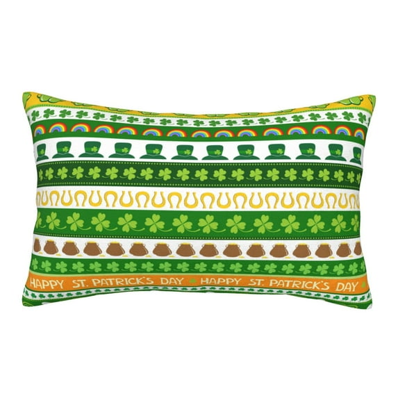 Susaid St. Patrick's day in green colors Print Pillowcases Multiple Size, Pillow Cover Super Soft Envelope Closure Standard Pillow Case-14"x20"
