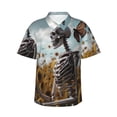 thumbnail image 1 of Susaid Sunflower Butterfly Skull Print Short Sleeve Shirts Button Down Casual Shirts Summer Beach Aloha Button Down Short Sleeve for Men ,, 1 of 7