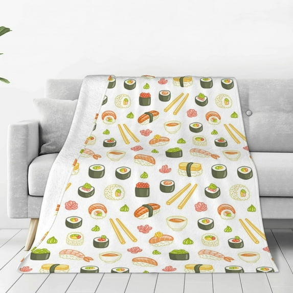 Susaid Sushi and Rolls Print Microfiber Cleaning Cloth, Multi-Functional Cleaning Towels, Highly Absorbent Cleaning Rags,Cleaning Cloths for Car Kitchen Home-40"x30"