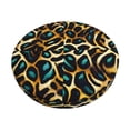 thumbnail image 1 of Susaid Teal Leopard Print Elastic Bar Stool Cover Personalized Washable Stool Cover for Barbershop Home Bar Kitchen-13 inch, 1 of 7