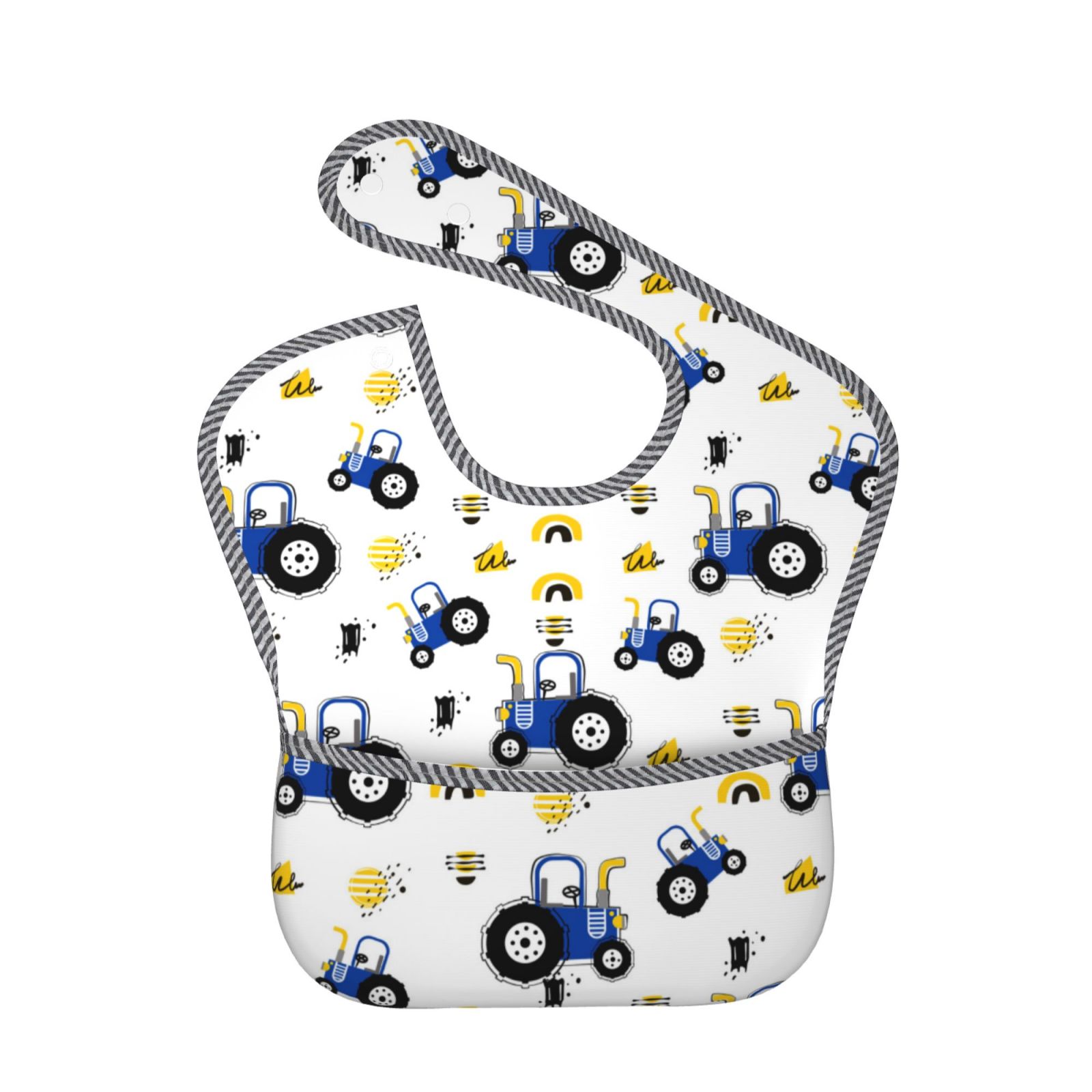 Susaid Tractor And Vehicle Print Bibs For Babies Toddlers Adjustable 