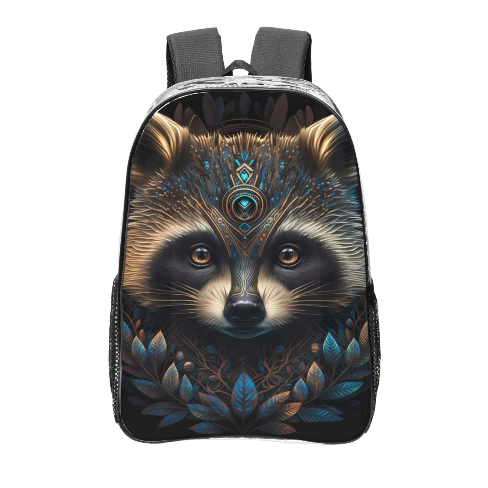 Susaid Tribal Style Raccoon Print Clear Backpack See Through ...