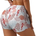 thumbnail image 1 of Susaid Tropical Corals Seahorse Print Intensify Workout Shorts for Women Seamless Scrunch Short Gym Yoga Running Sport Active Exercise Fitness Shorts-Medium, 1 of 8