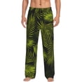 thumbnail image 1 of Susaid Tropical Palm Leaves Fern Leaf Print Mens Pajama Pants Set Sleep & Lounge Pants, PJ Bottoms with Pockets and Button Fly-Large, 1 of 6