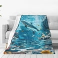 thumbnail image 1 of Susaid Underwater Dolphin Scene Print Microfiber Cleaning Cloth, Multi-Functional Cleaning Towels, Highly Absorbent Cleaning Rags,Cleaning Cloths for Car Kitchen Home-50"x40", 1 of 7