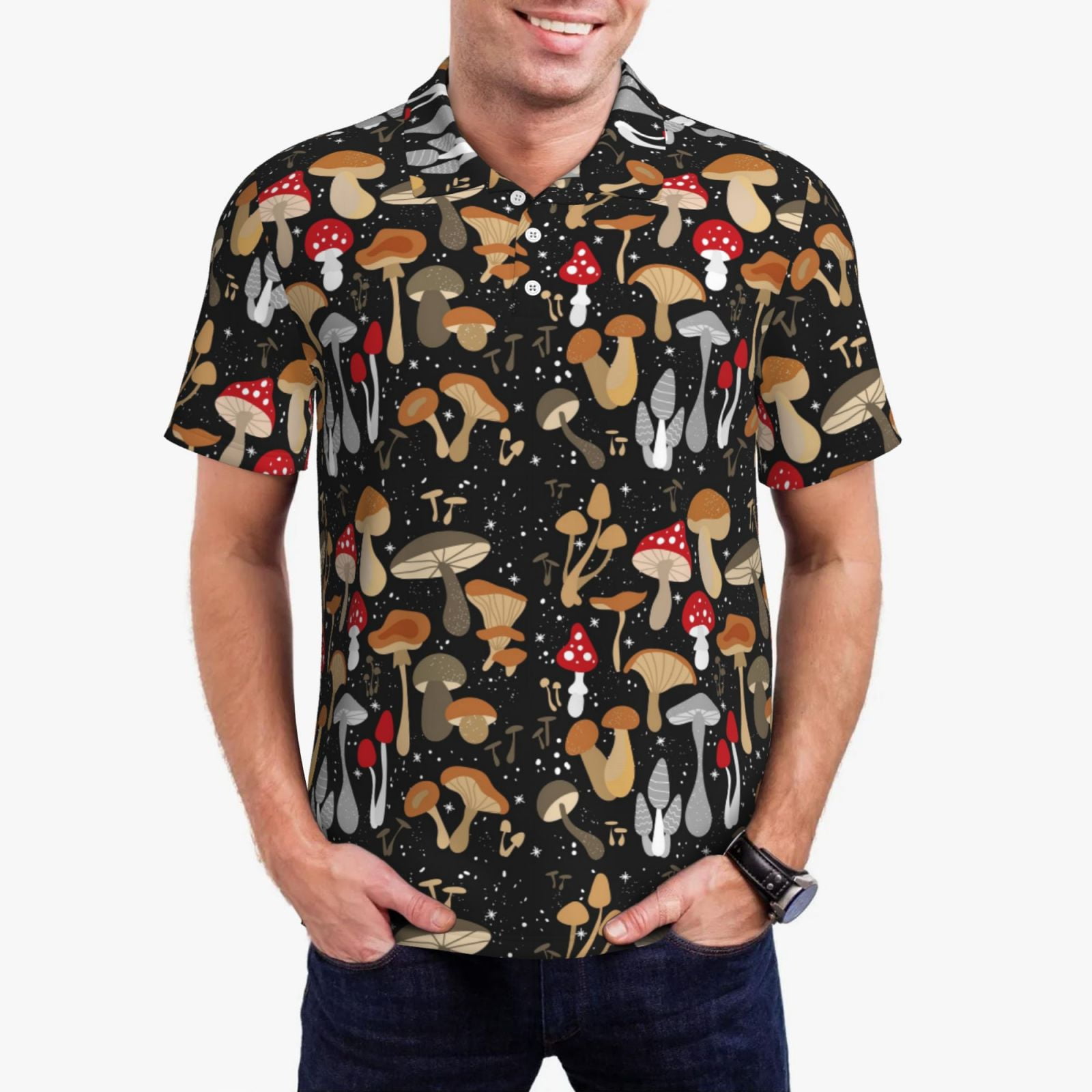 Adult's New Mushrooms Short Sleeve Shirt
